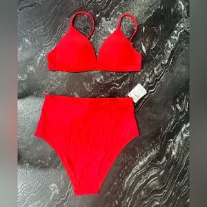 Lululemon Vibrant Red Swimwear Set